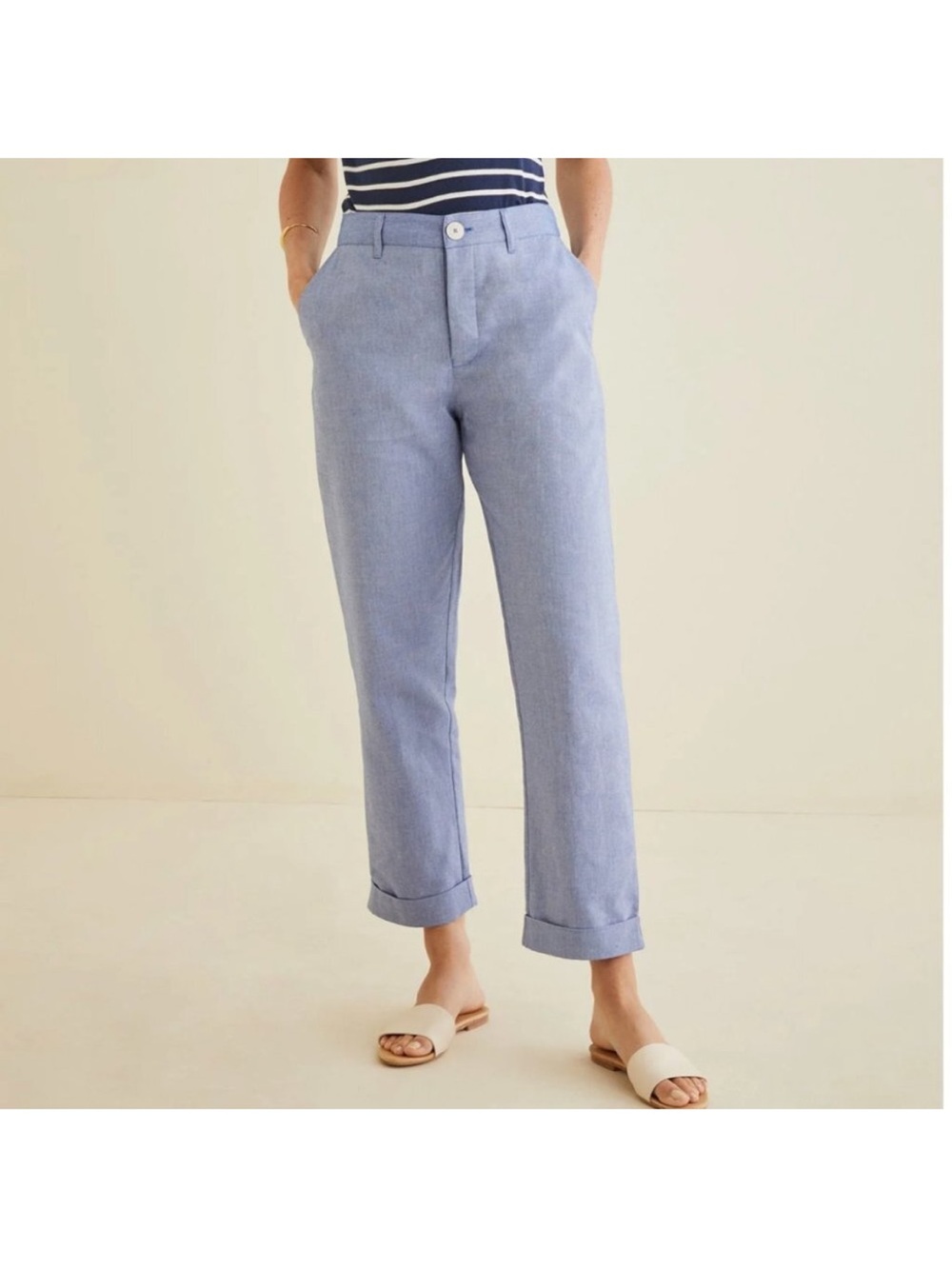Kowtow Exclusive Edition Blue 100% Cotton Pants Size Medium